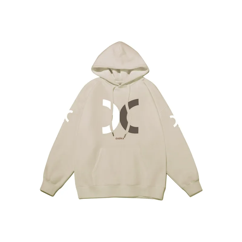 Guuka Creative Print Off The Shoulder Base Layer American Luxury Streetwear Loose Fit Sweatshirt Unisex-9