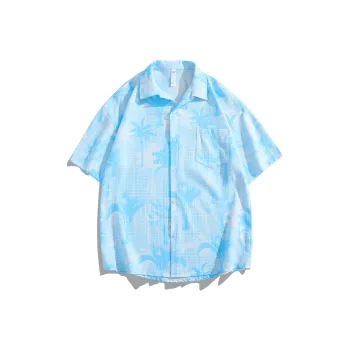 MOPE Floral Shirt Unisex Uruguayan Blue