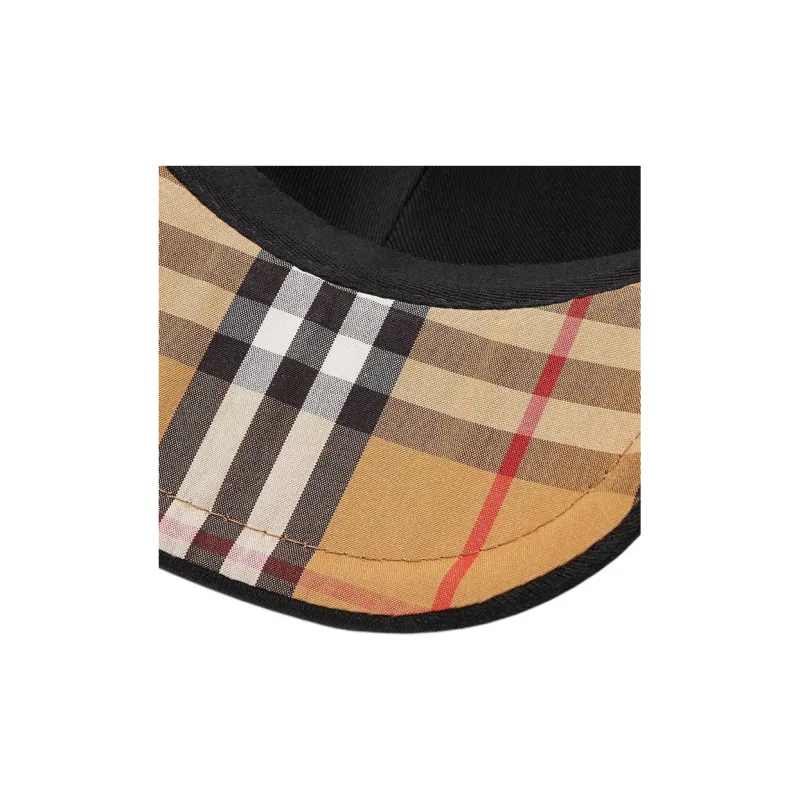 Burberry Cotton Baseball Caps Kids' Black-2
