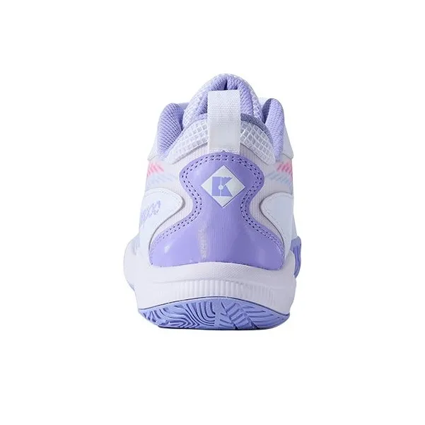 KUMPOO Cushioning, Breathable, Supportive Low Top Badminton Shoes Unisex White Purple Pink-1
