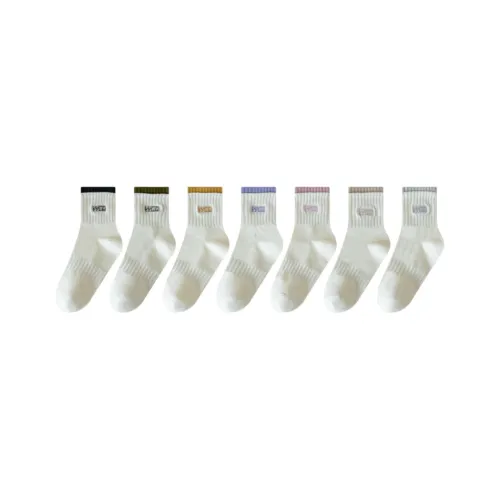 PLANDOO Mid Calf Socks Women's 7 Pack
