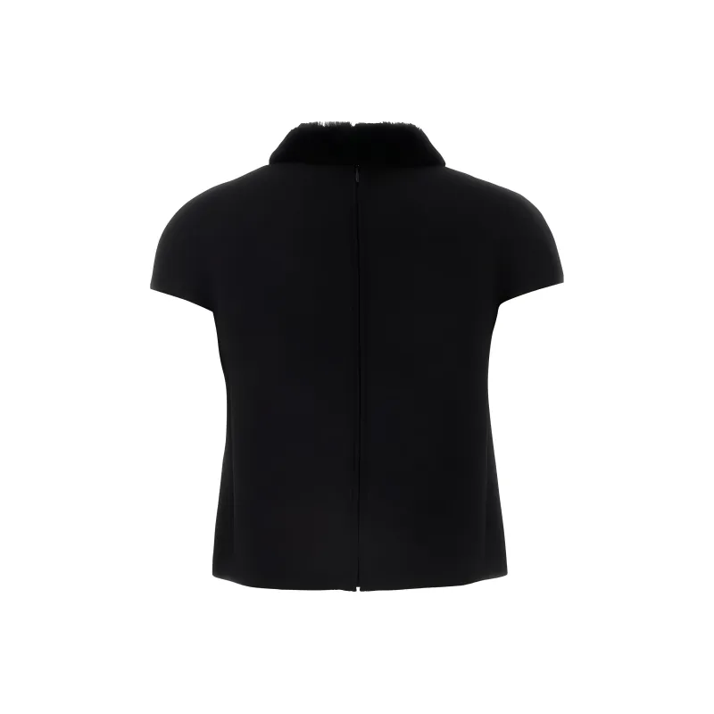 PRADA Back-Zip Short-Sleeved Top-1