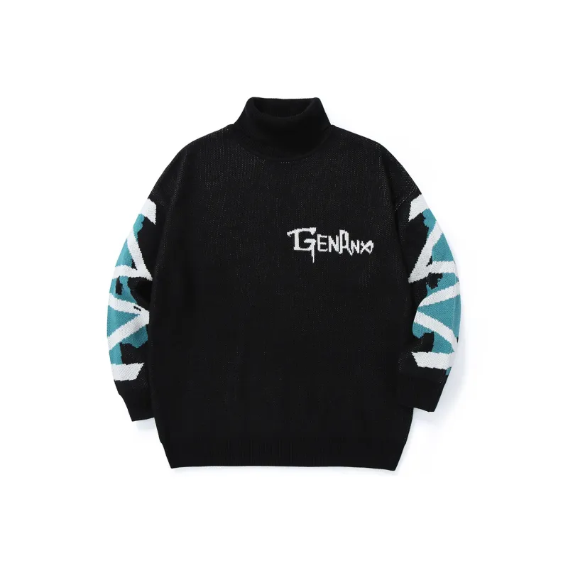 GENANX Sweaters Unisex Black-0