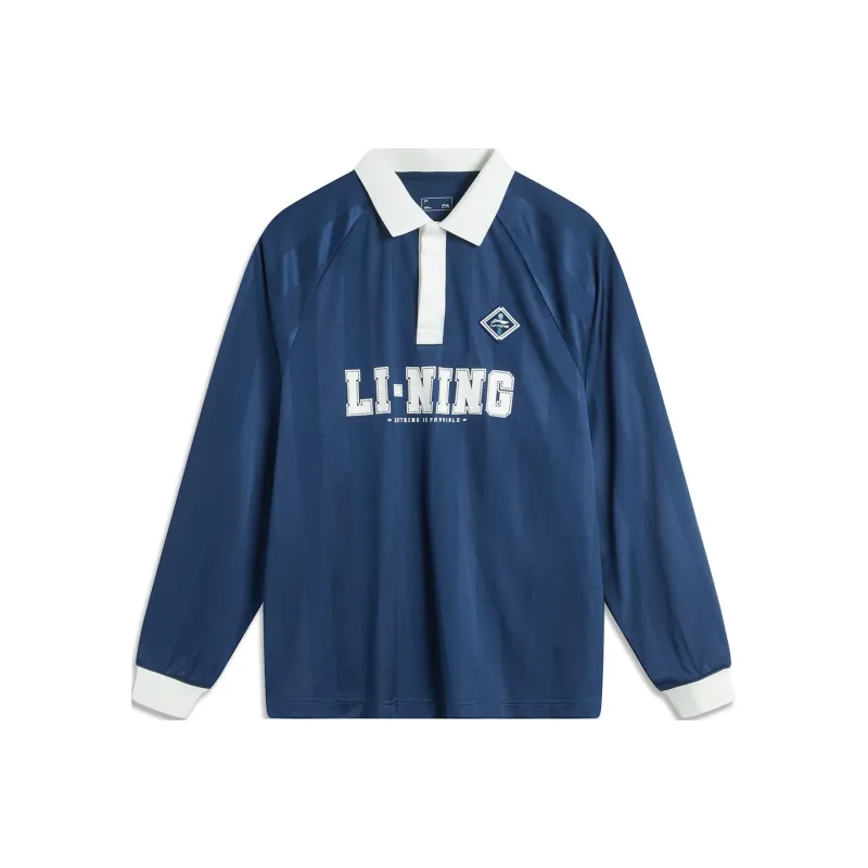 LiNing Sports Life Collection Polo Shirt Men's Deep Prussian Blue-0