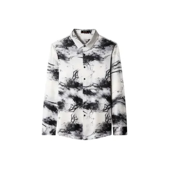 PIERRE CARDIN Shirt Men's Black White
