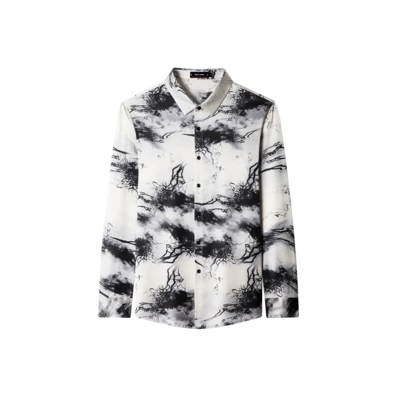 PIERRE CARDIN Shirt Men's Black White-0