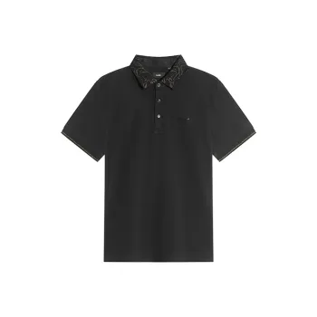 RARE Short Sleeved Polo Shirt Men's Black
