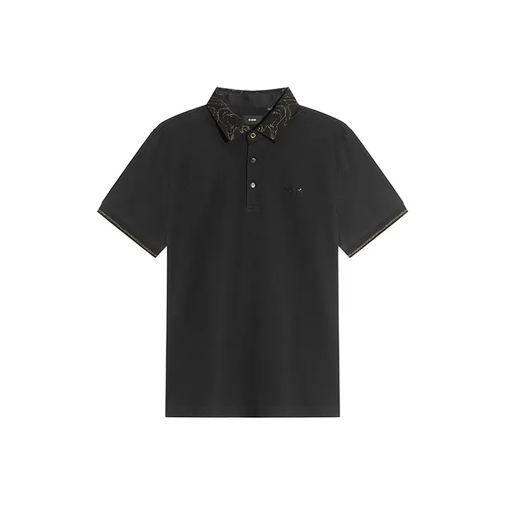RARE Short Sleeved Polo Shirt Men's Black-0