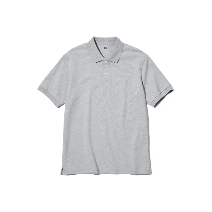 UNIQLO Polo Shirt Unisex Smoke Gray-0
