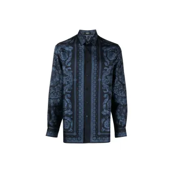 VERSACE Barroco-Printed Button-Up Shirt