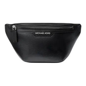 MICHAEL KORS MK Cooper Cow Leather Crossbody Bags Fanny Pack Small Size Men's Black