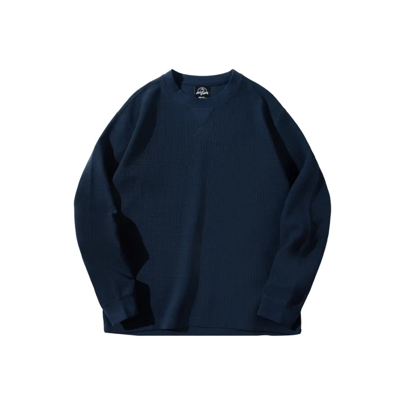 MOBI GARDEN Waffle Knit Sweatshirt Coat Unisex-0