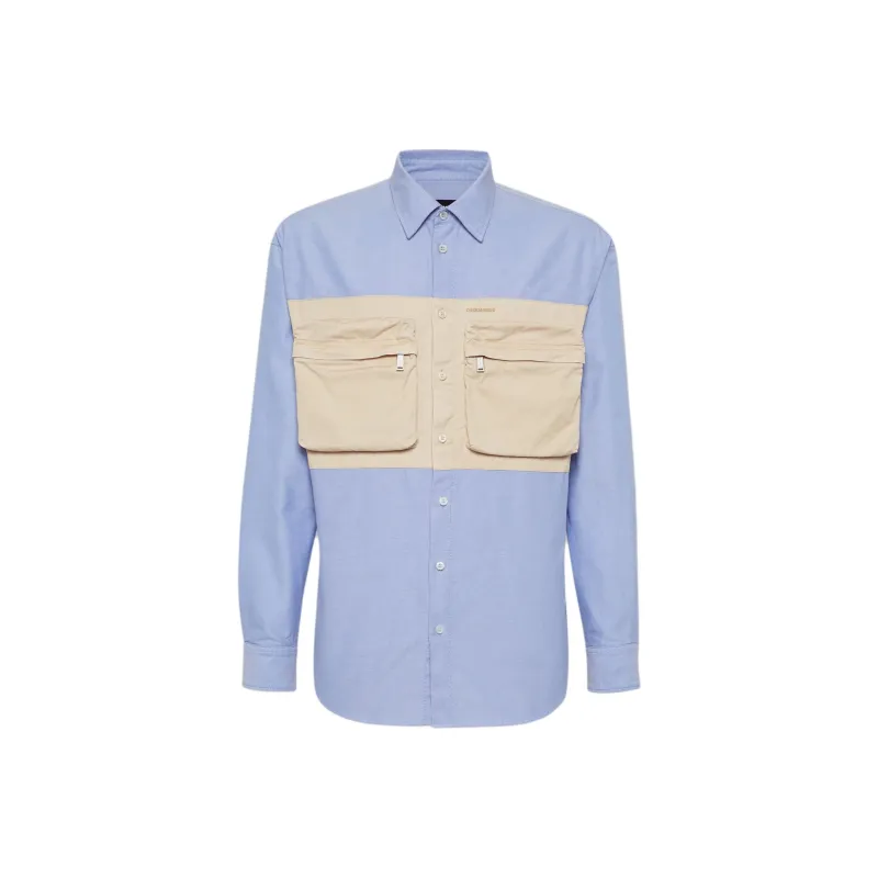 DSQUARED2 Cargo pockets Cotton Shirt-0