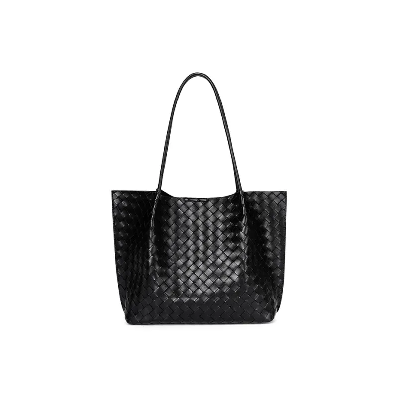 RED DRAGONFLY Cow Leather Tote Bag, Shoulder Bag Regular Women's Classic Black-3