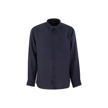 Vilebrequin Logo embroidered Linen Shirt