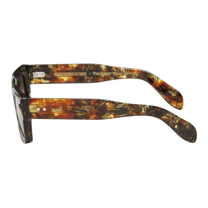 Cutler And Gross Acetate Metal Square Sunglasses Unisex Brown-1