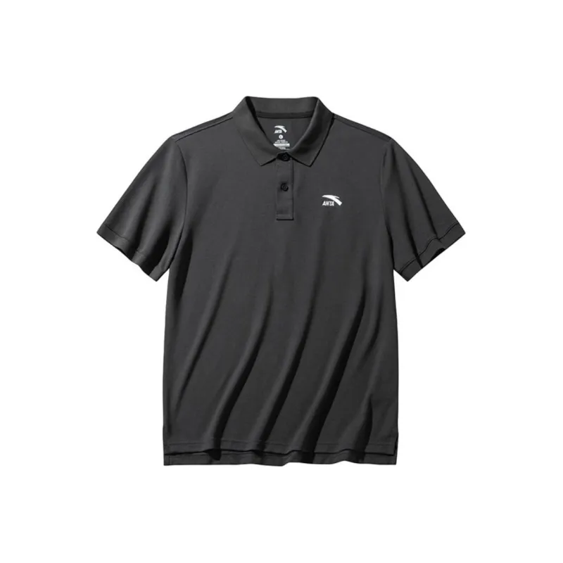 Anta Life Collection Polo Shirt Men's Dark Brown Gray-0