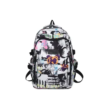 Yalu Nylon Backpack Unisex White/Black/Blue