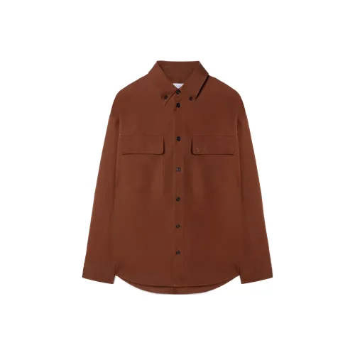 OFF WHITE Ow Emb Cotgab Milit Curved Hem Shirt