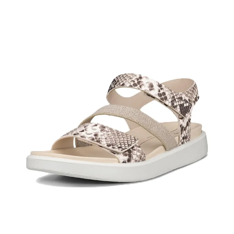 Ecco Flowt One Strap Sandals Women's Beige-1