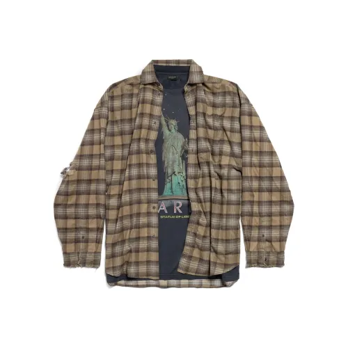Balenciaga FW24 Paris Liberty Layered Oversized Shirt