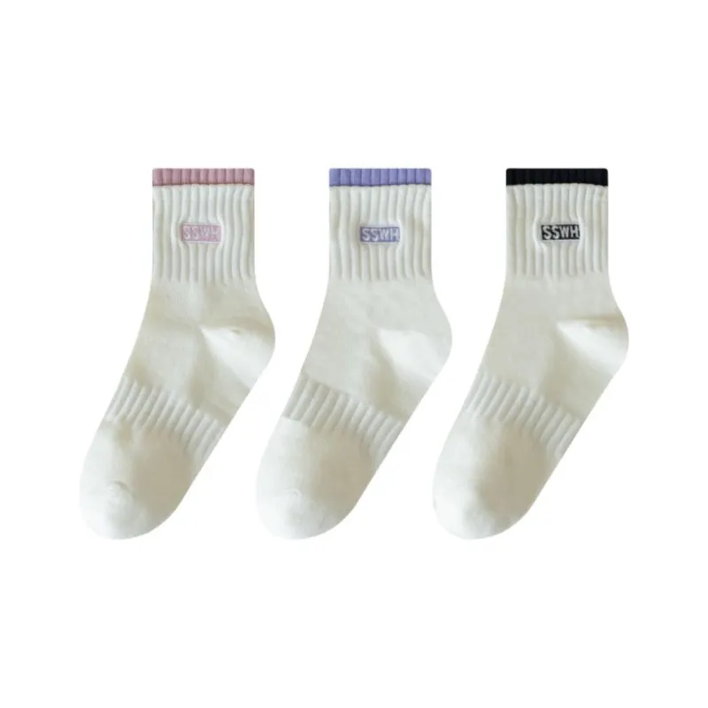 PLANDOO Mid Calf Socks Women's 3 Pack-6