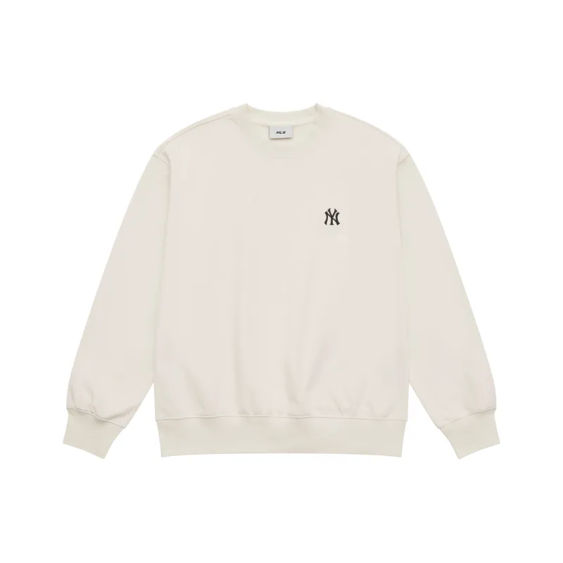 MLB New York Yankees Sweatshirt Unisex Cream-0