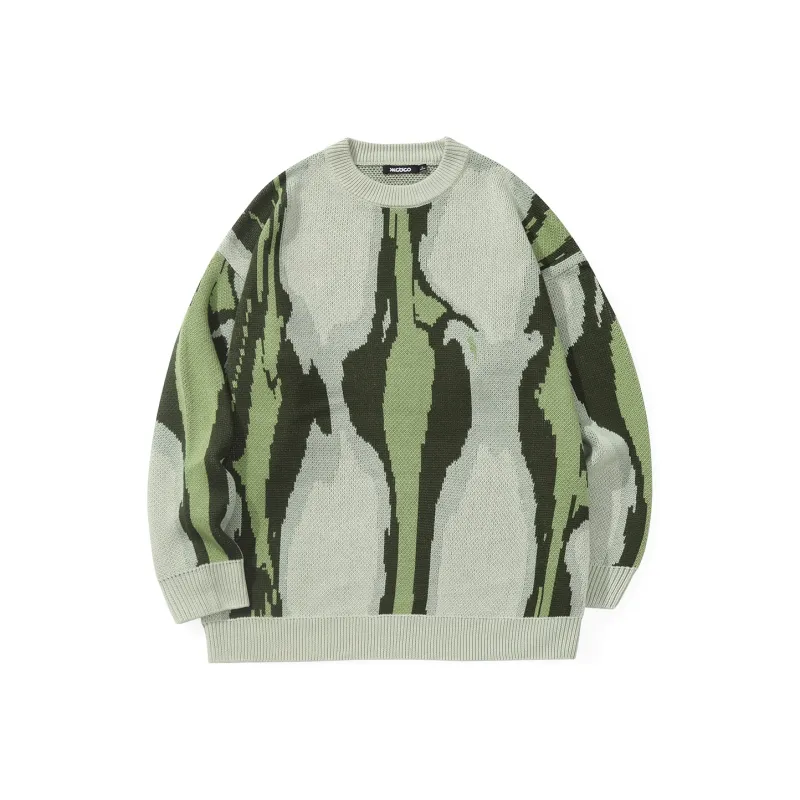 Loose Fit Sweater Unisex Pea Green-0