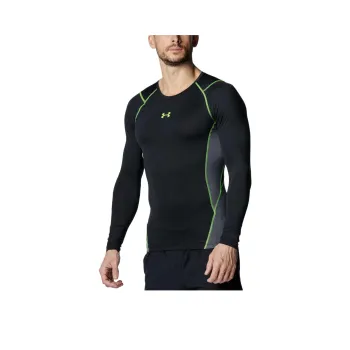Under Armour HeatGear Shirt Men's Black Neon Green