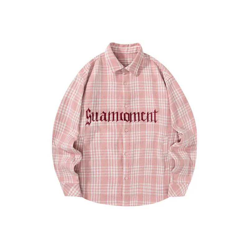 Suamoment Spring And Fall Loose Fit Casual American Shirt Unisex-2