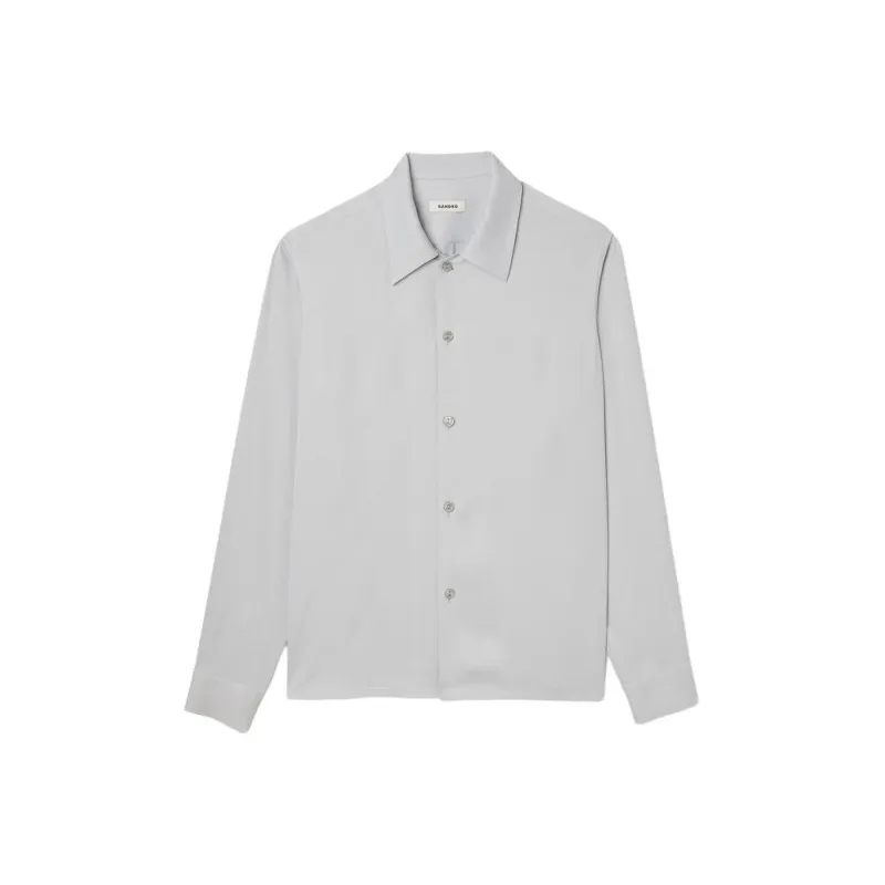 Sandro Shirts Men Oil Gray-0