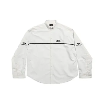 Balenciaga 3b Sports Icon Tracksuit Shirt Oversized Shirt Loose Fit Men's White