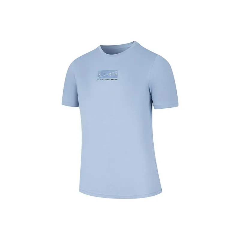 QIAODAN T Shirt Men's Soft Gray Blue-0