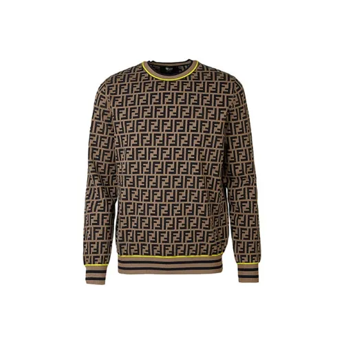 FENDI Sweaters Men Brown