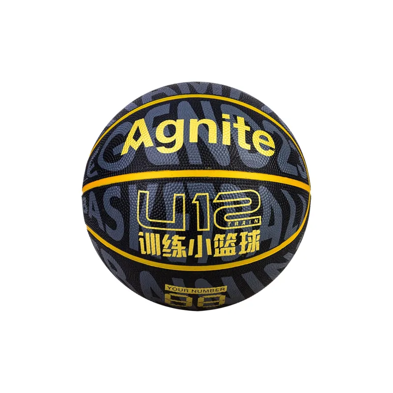 Deli Rubber Basketball Black Size 5 Ball Training Kids'-0