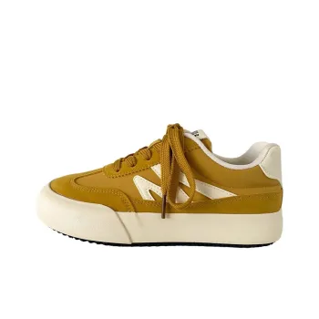 Than Than Me Slip Resistant Low Top Skateboard Shoes Women's Yellow