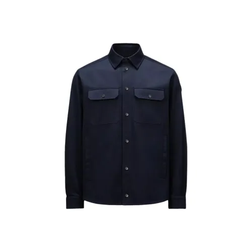 Moncler Collared Button Up Denim Jacket