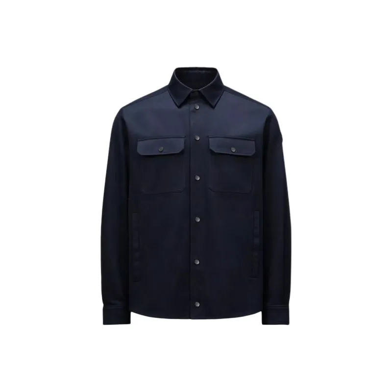 Moncler Collared Button Up Denim Jacket-0