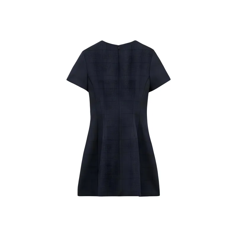 ZARA ZW Series Short-Sleeved Dresses Women's Blue-1