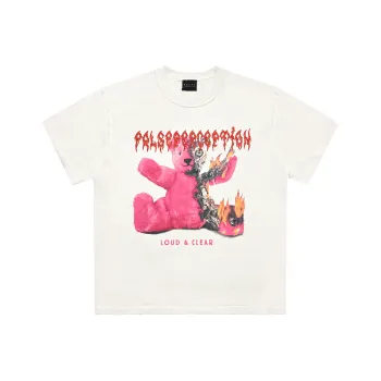 False Perception T Shirt Unisex Distressed White
