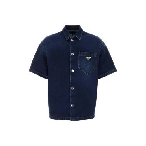 PRADA Shirts Men Navy