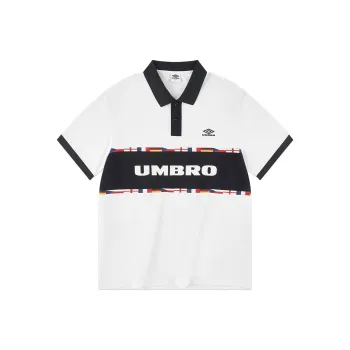 Umbro Short Sleeve Polo Shirts Unisex Snowflake White