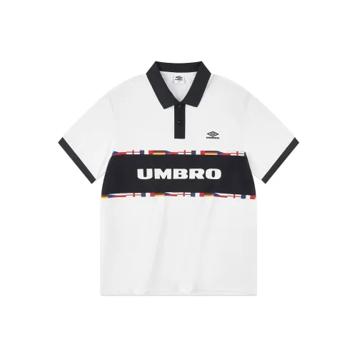Umbro Short-Sleeve Polo Shirts Unisex Snowflake White