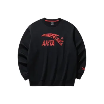 Anta Good Things Happen Life Collection Sweatshirt Unisex Basic Black