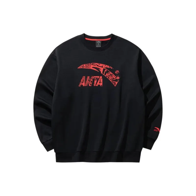 Anta Good Things Happen Life Collection Sweatshirt Unisex Basic Black-0