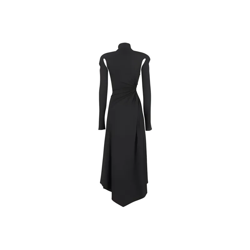 OFF-WHITE SS21 Long-Sleeved Dresses Women's Black-2