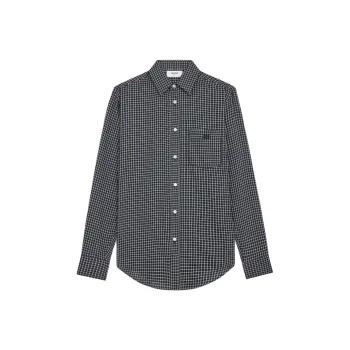 CELINE Check Loose Long Sleeve Shirt