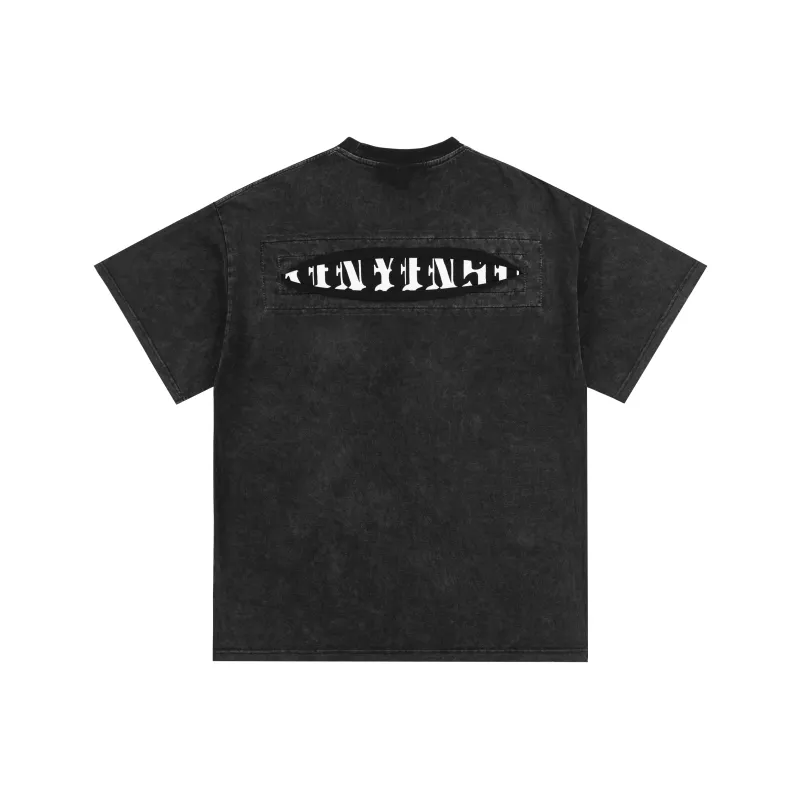 XINYINSU T Shirt Unisex Faded Black-1