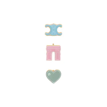 CELINE Glaçon Studs In Brass With Gold Finish And Resin