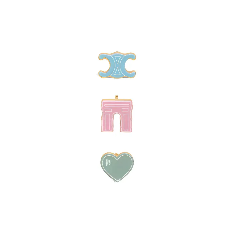 CELINE Glaçon Studs In Brass With Gold Finish And Resin-0